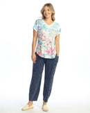 Seaside Dolman Cap Sleeve Top-60-2054