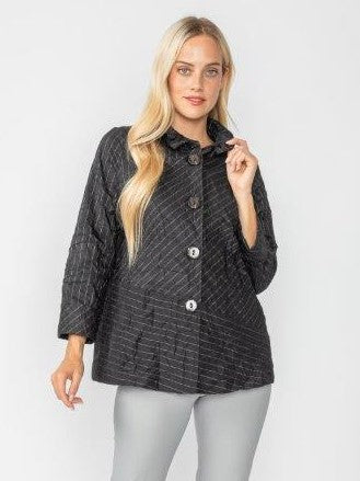 IC Collection Crinkle Fine Line Jacket-IC-6015J