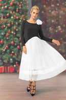 Mesh Skirt Dress-IC-6446D