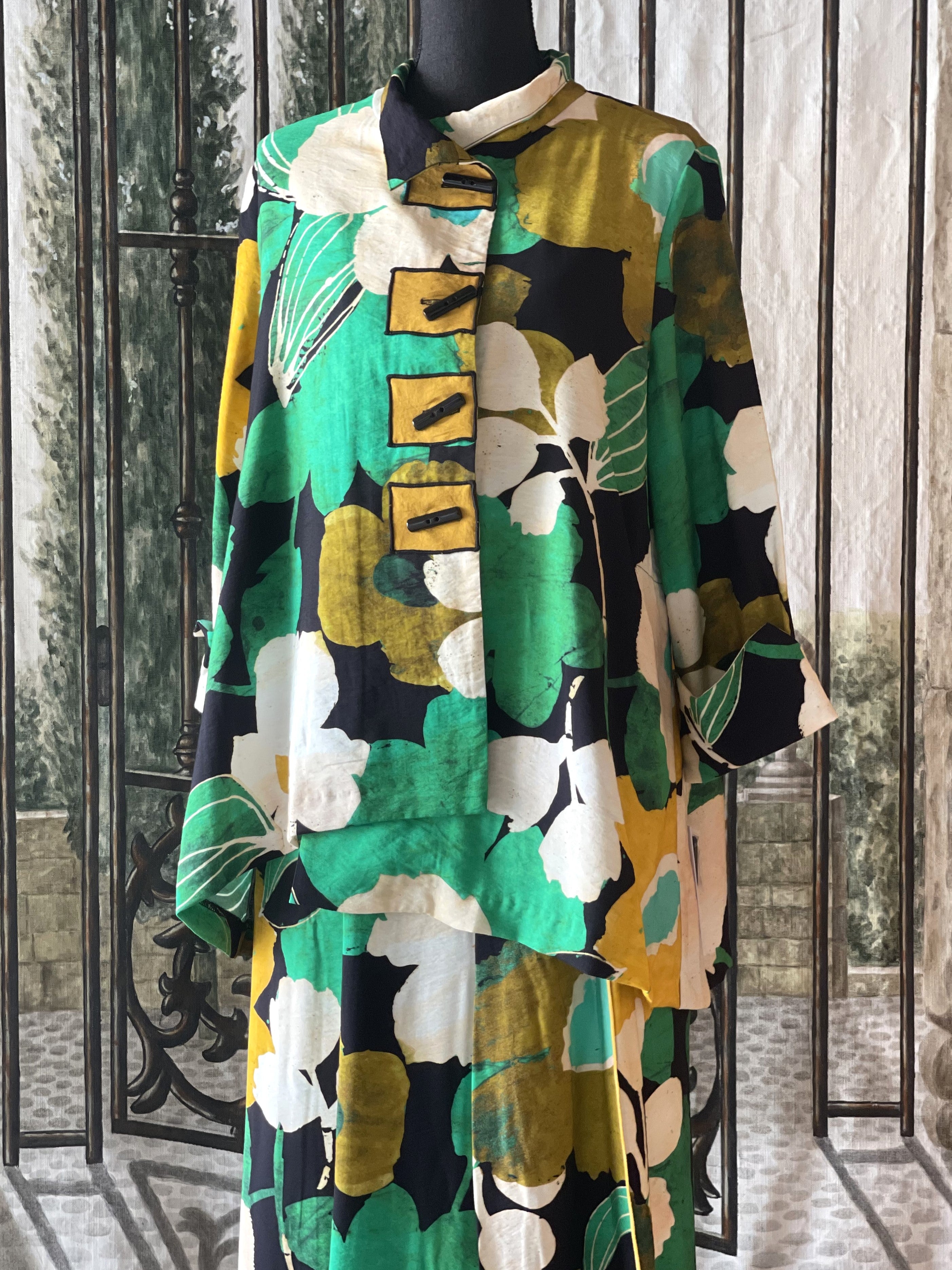 IC Collection Floral High Low Jacket-IC-6124T