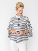 IC Collection Marine Strip A-Line Jacket-IC-6272J