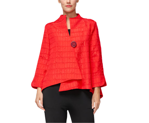 IC Collection Crinkle One Button Jacket-6288J-DUP