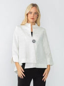IC Collection Crinkle One Button Jacket-IC-6288J