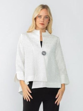 IC Collection Crinkle One Button Jacket-IC-6288J
