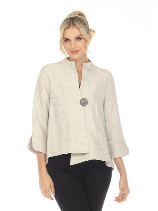 IC Collection Crinkle One Button Jacket-IC-6288J