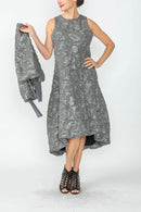 IC Collection Sleeveless Embossed Dress-IC-6400D