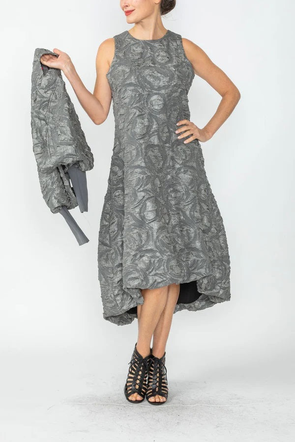 IC Collection Sleeveless Embossed Dress-IC-6400D