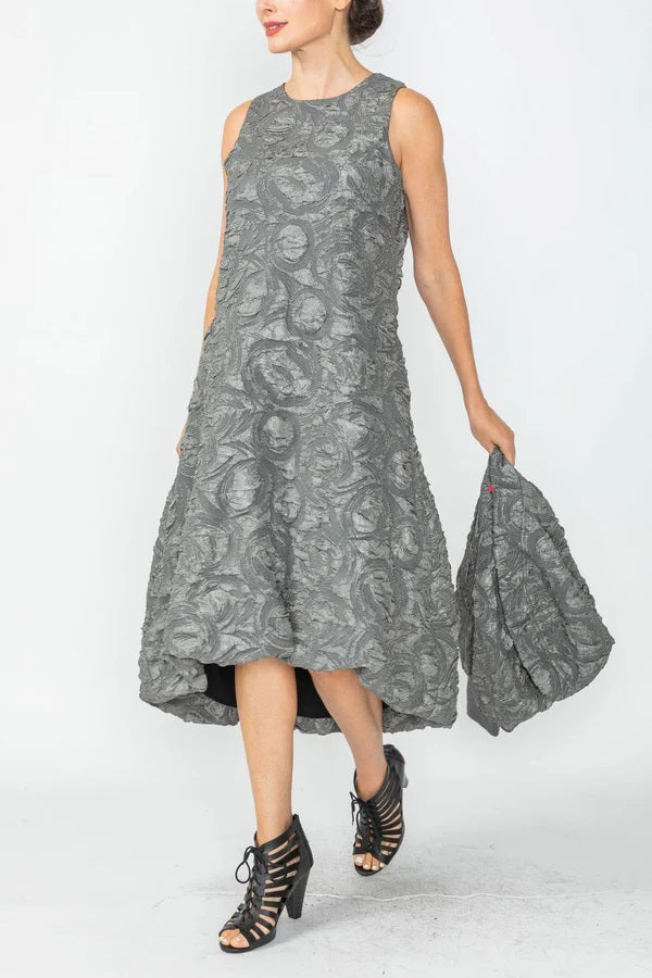 IC Collection Sleeveless Embossed Dress-IC-6400D