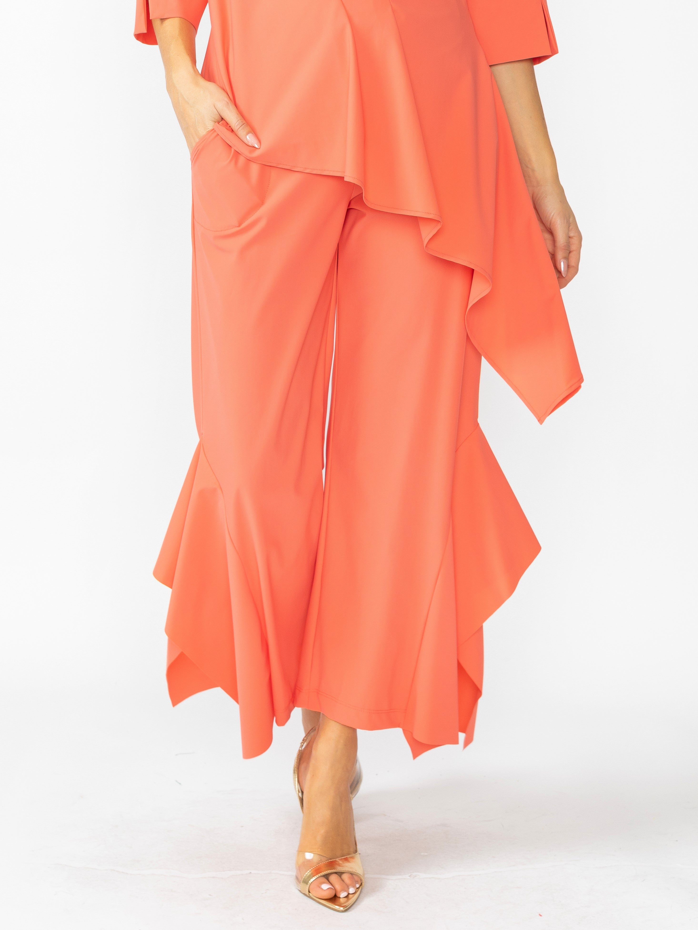 IC Collection Tulip Side Ruffle Pant-IC-6425P