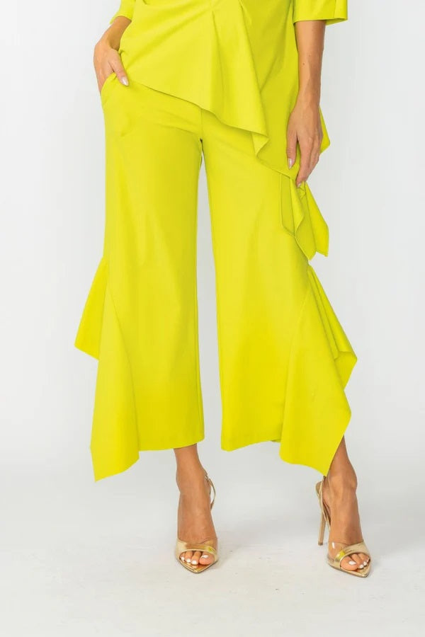 IC Collection Tulip Side Ruffle Pant-IC-6425P