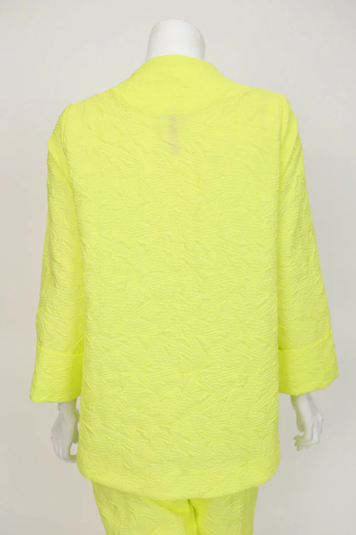 IC Collection One Button Textured Jacket 6439J-NEON