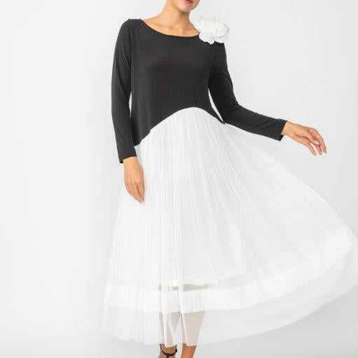 Mesh Skirt Dress-IC-6446D