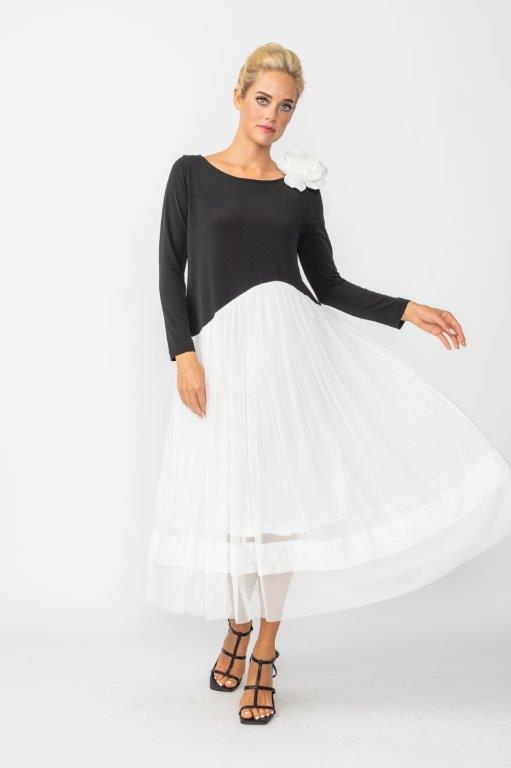 Mesh Skirt Dress-IC-6446D