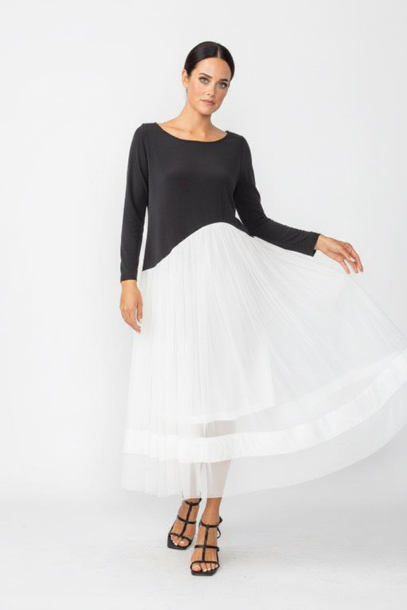 Mesh Skirt Dress-IC-6446D