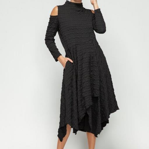 Bubble Cold Shoulder Dress 6452D