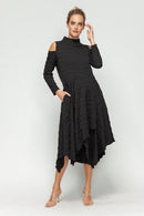 Bubble Cold Shoulder Dress 6452D