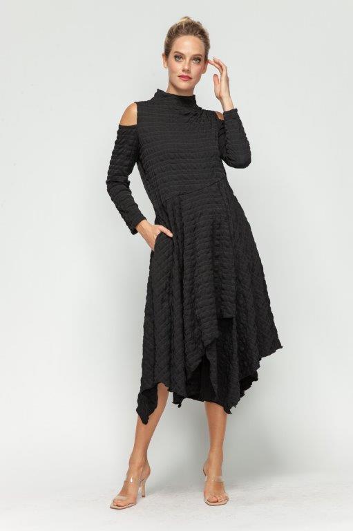 Bubble Cold Shoulder Dress 6452D