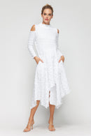 Bubble Cold Shoulder Dress 6452D