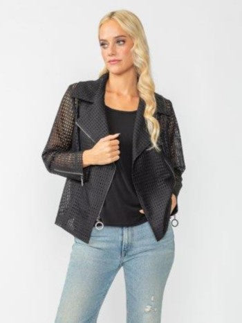 IC Collection Mesh Biker Jacket-IC-6462J