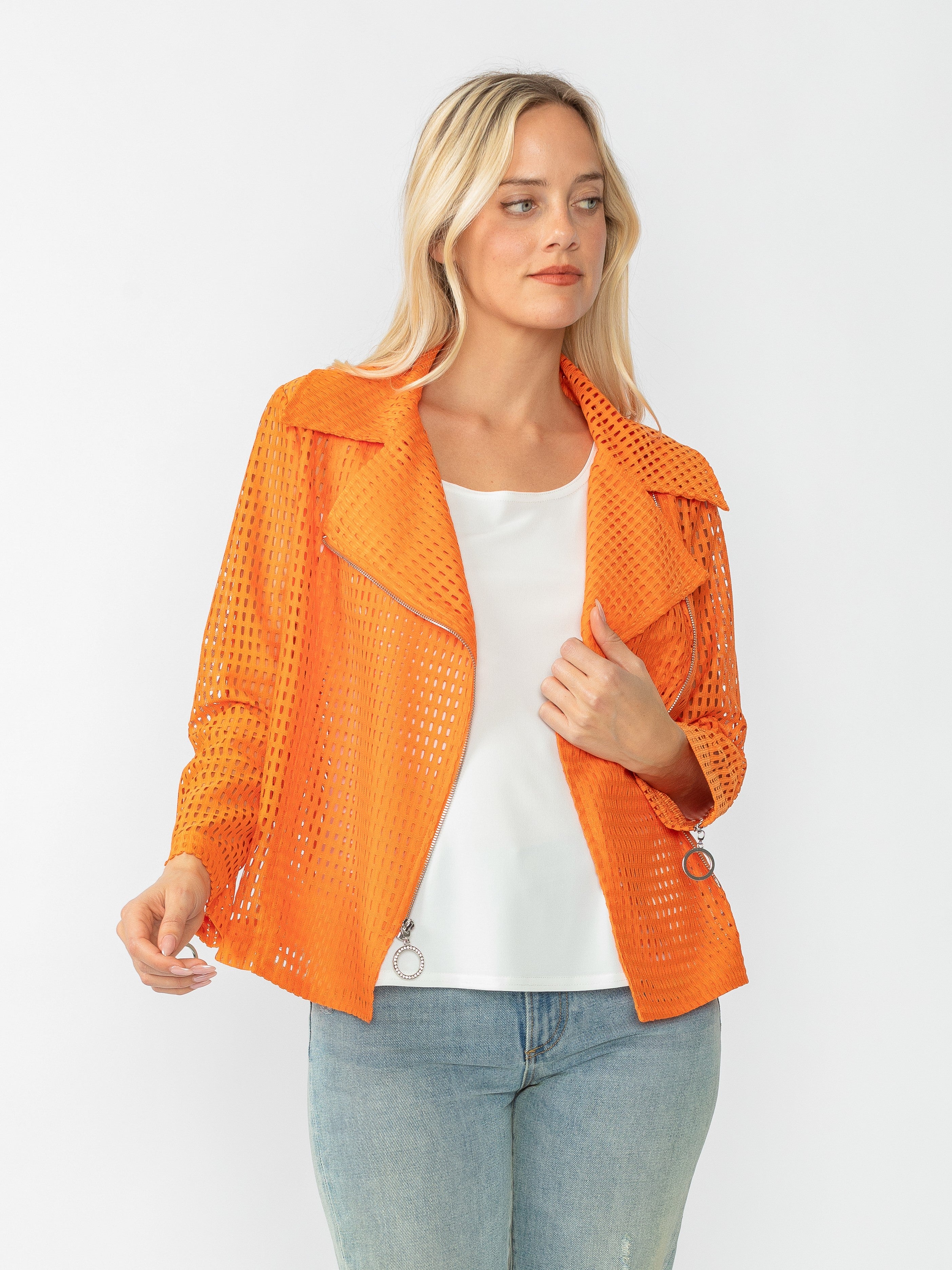 IC Collection Mesh Biker Jacket-IC-6462J