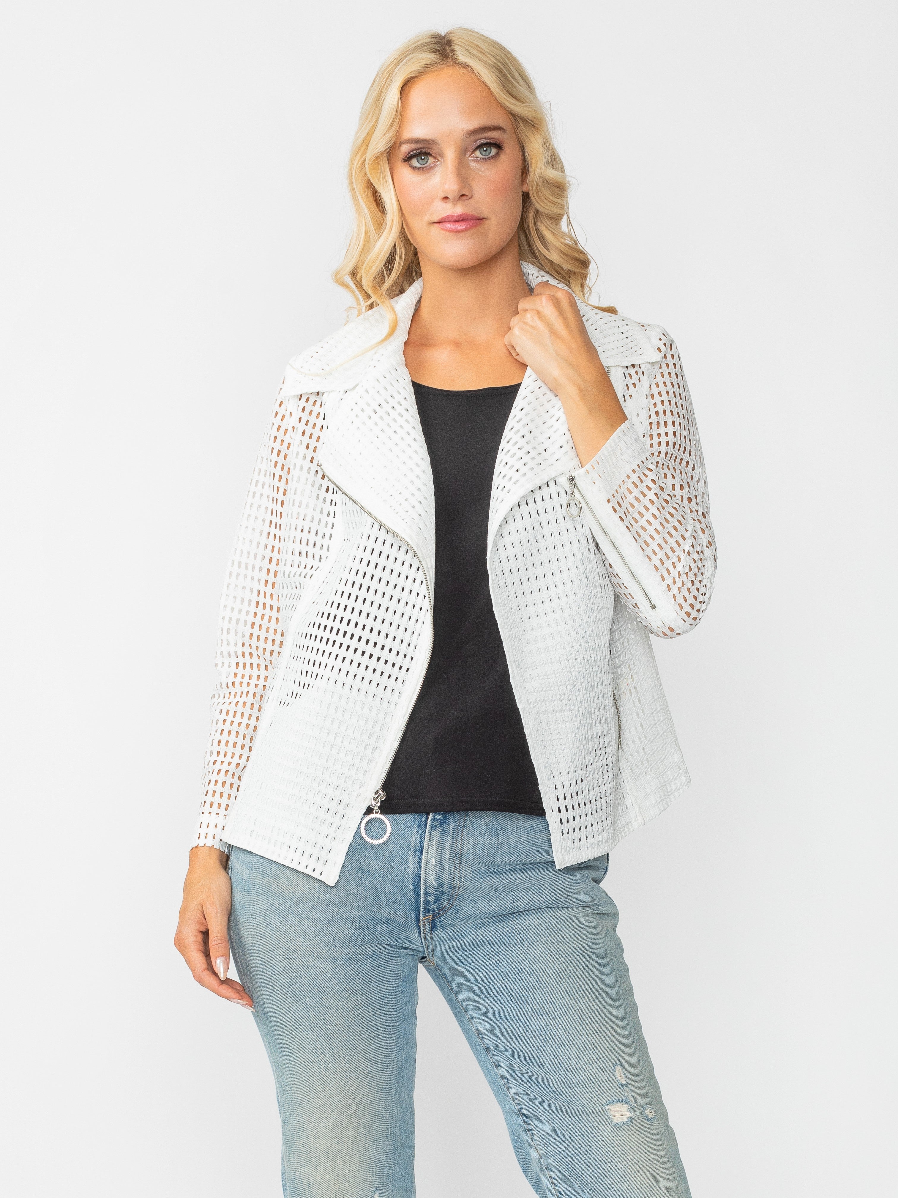 IC Collection Mesh Biker Jacket-IC-6462J