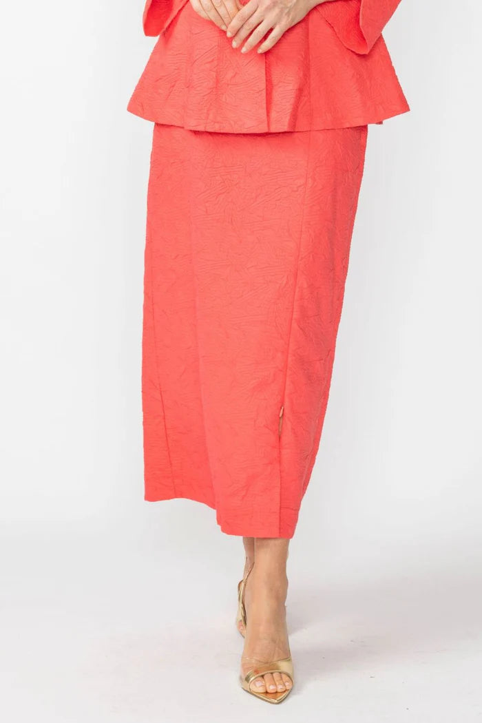 Side Split Pencil Skirt-6468S-SUNSET