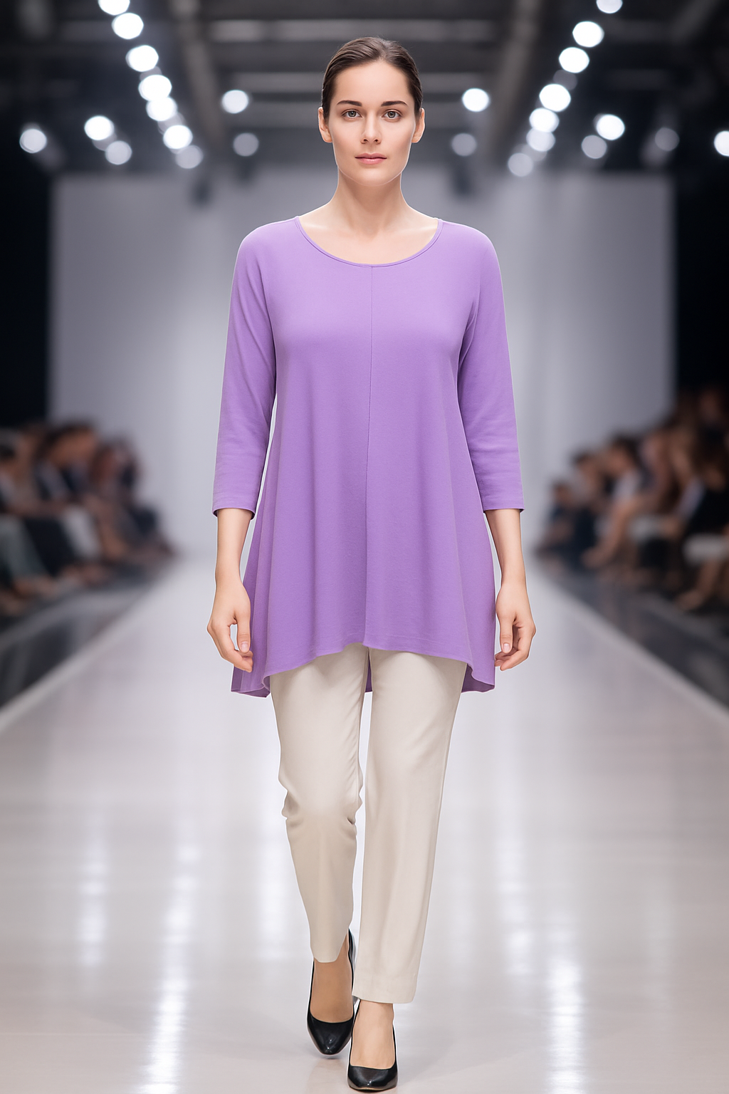 COMFY USA Deep Plum Long Sleeve Tunic Top-C611