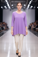 COMFY USA Deep Plum Long Sleeve Tunic Top-C611