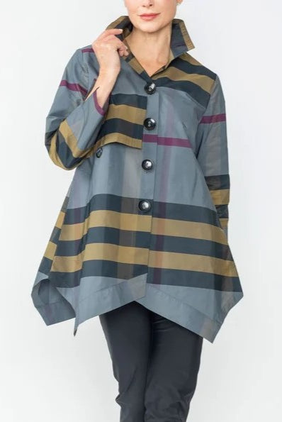 IC Collection Berry Asymmetrical Jacket | Unique Apparel USA