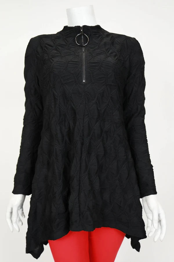 IC Collection Honeycomb Side Drape Tunic-IC-6631T