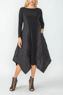 IC Collection Split Fabric Dress-IC-6639D