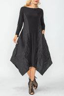 IC Collection Split Fabric Dress-IC-6639D