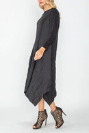 IC Collection Split Fabric Dress-IC-6639D