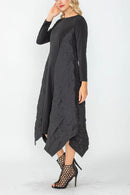 IC Collection Split Fabric Dress-IC-6639D