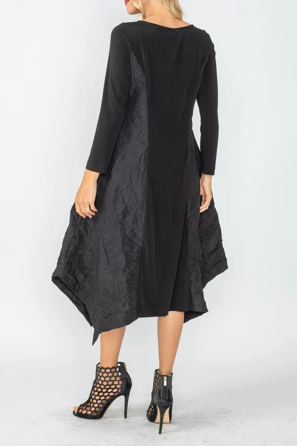 IC Collection Split Fabric Dress-IC-6639D