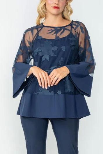 IC Collection Palm Mesh Tunic | Unique Apparel USA