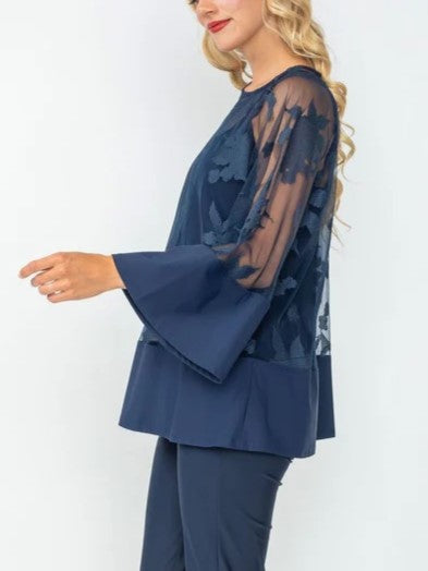 IC Collection Palm Mesh Tunic-IC-6656T