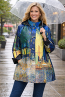 Oopera "Café Terrace at Night" Reversible Raincoat-J8839RW-1