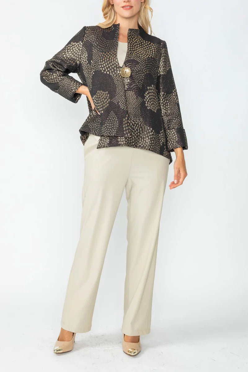 IC Collection One Button Shimmer Jacket-IC-6706J