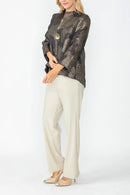 IC Collection One Button Shimmer Jacket-IC-6706J