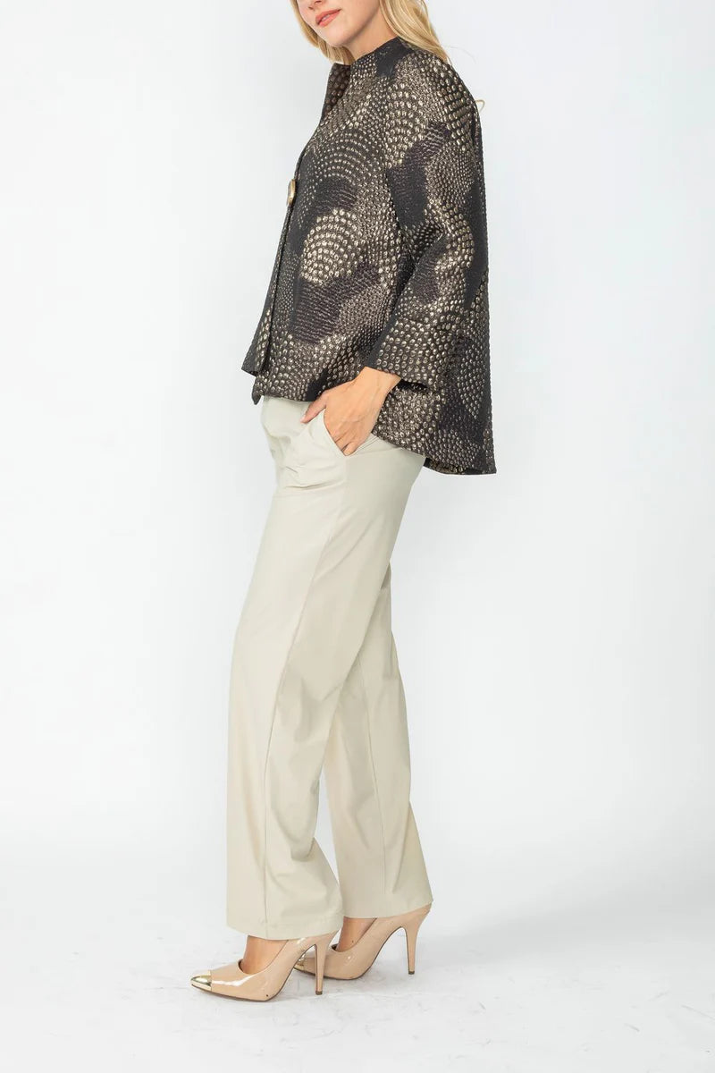 IC Collection One Button Shimmer Jacket-IC-6706J