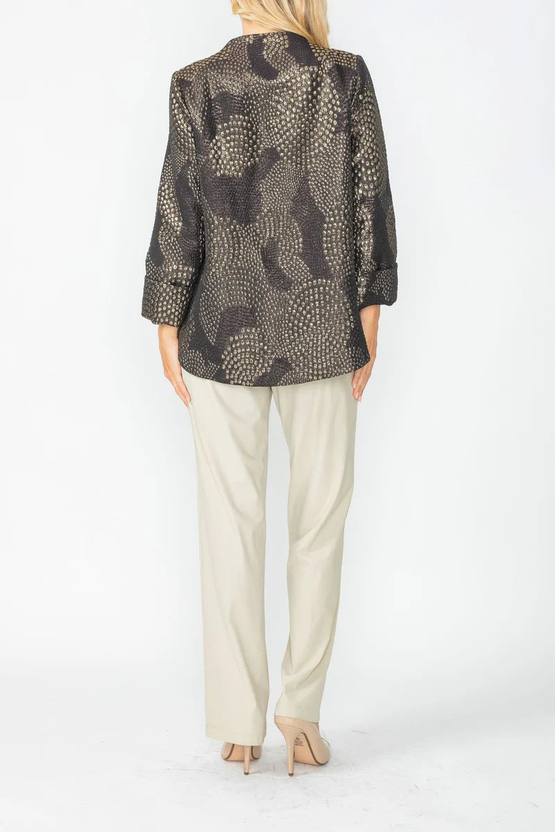 IC Collection One Button Shimmer Jacket-IC-6706J