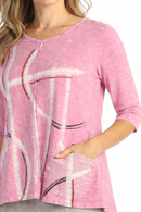 Jess & Jane Mineral Washed V-Neck Top - M139-2217-CONTOUR