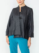 IC Collection Vegan Leather One Button Jacket-IC-6738J