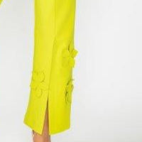 Front Slit Pant With Petal 6877P