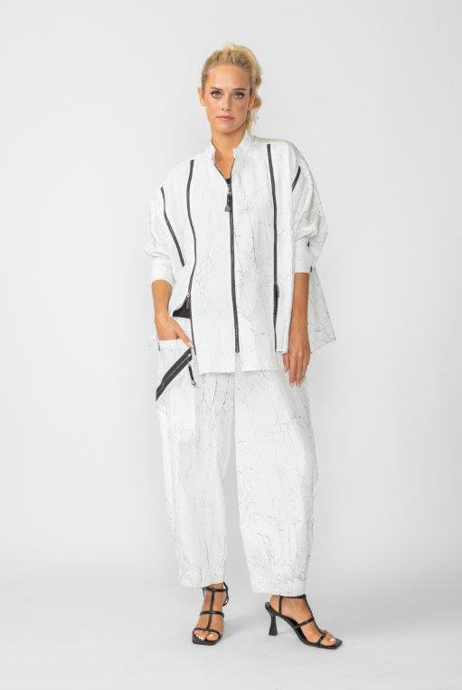 IC Collection Crackle Multi Zip Top | Unique Apparel USA
