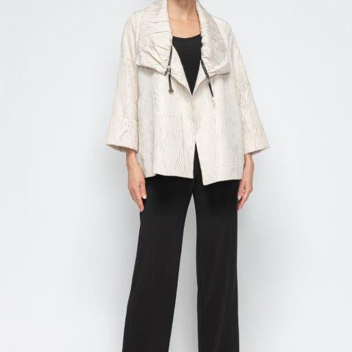 IC Collection Detail Crackle Zip Jacket-6793J