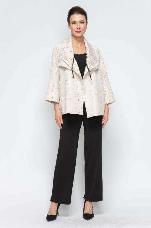 IC Collection Detail Crackle Zip Jacket-6793J