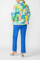 Abstract Print Jacket-6855J-BLUE