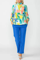 Abstract Print Jacket-6855J-BLUE